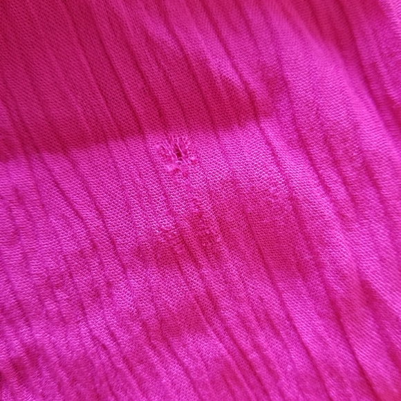 Pink Crochet Off Shoulder Lace Hem Blouse - Picture 8 of 8